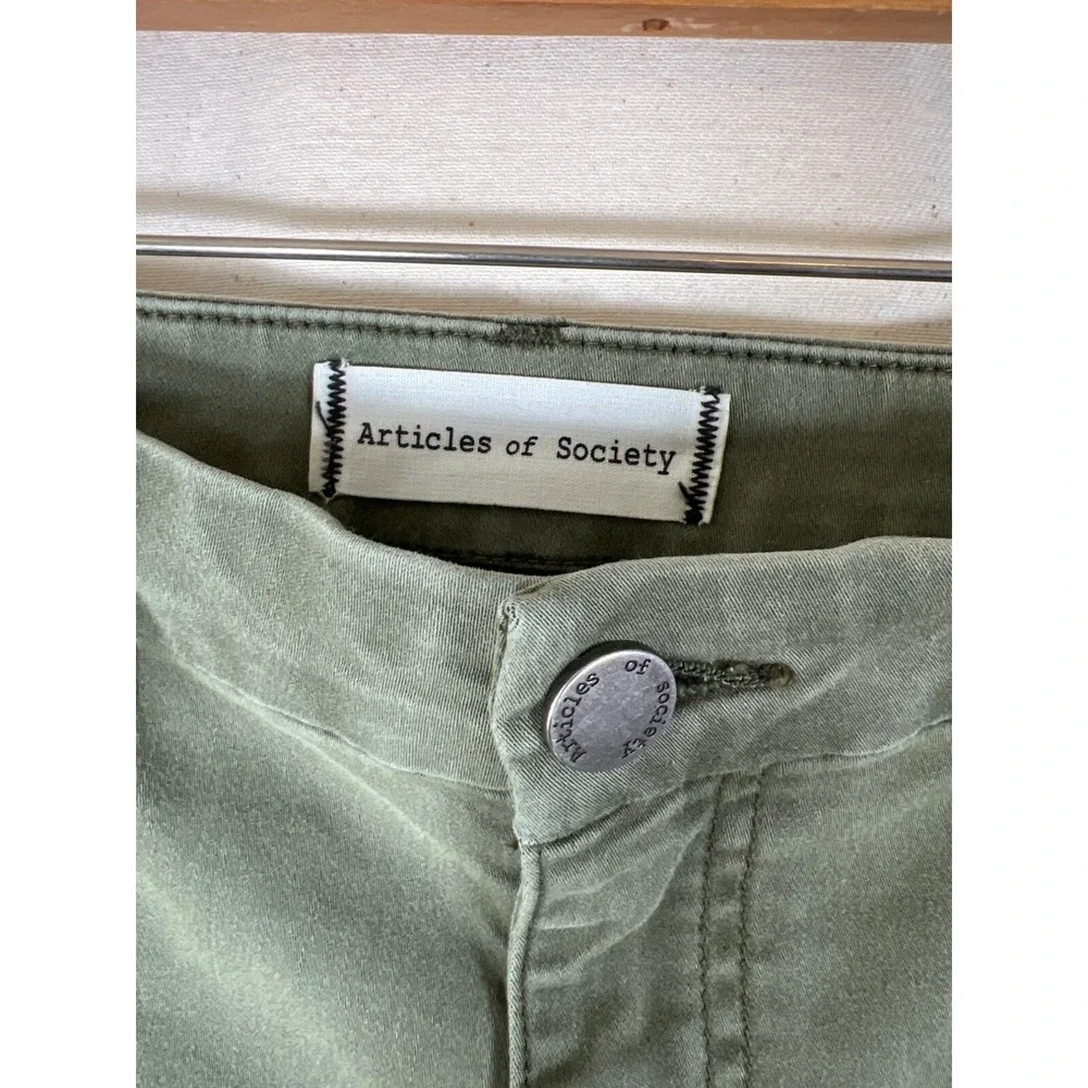 Articles‎ of Society Womens Size 29 Olive Jean Utility Stretch Soft Ankle Skinny